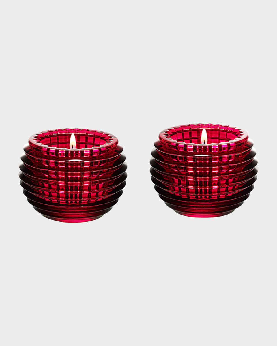 Red Eye Votive Candle Jars, Set of 2